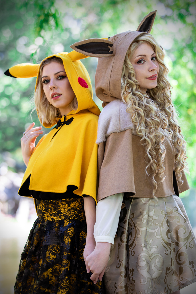 Eevee & Pikachu Capelet - Button Fox